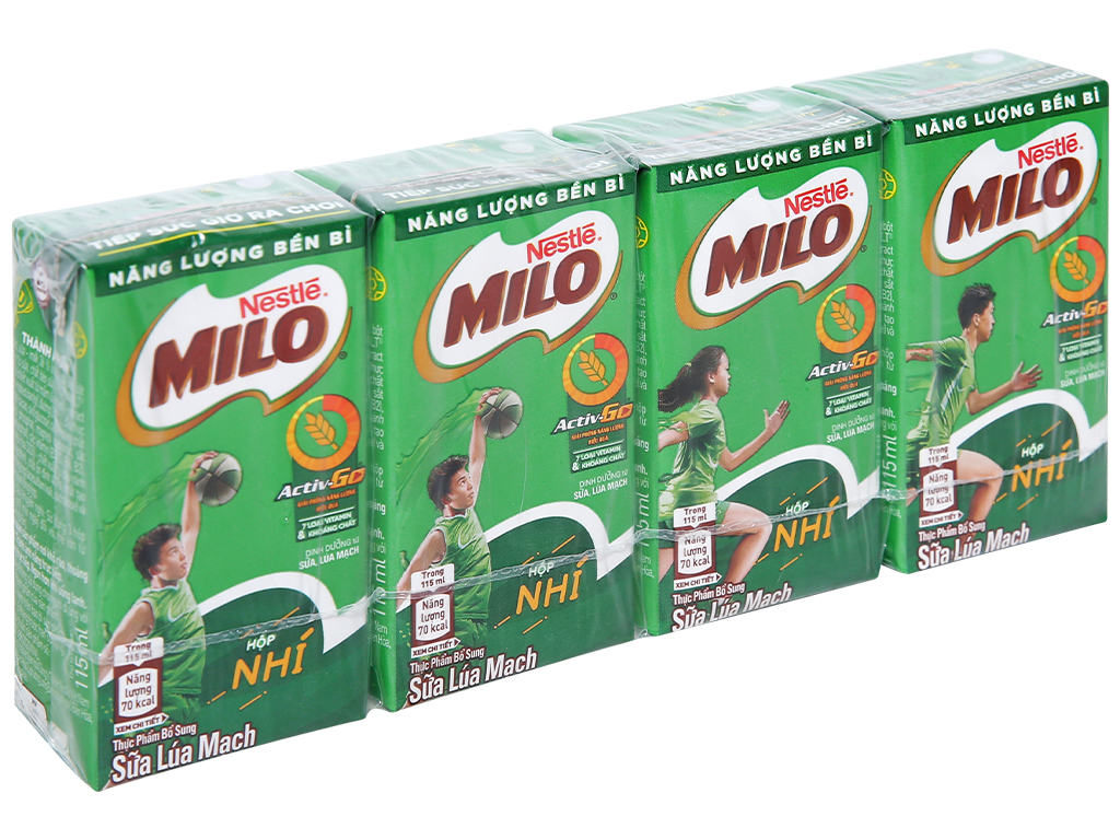 Nestle milo 115ml lốc 4