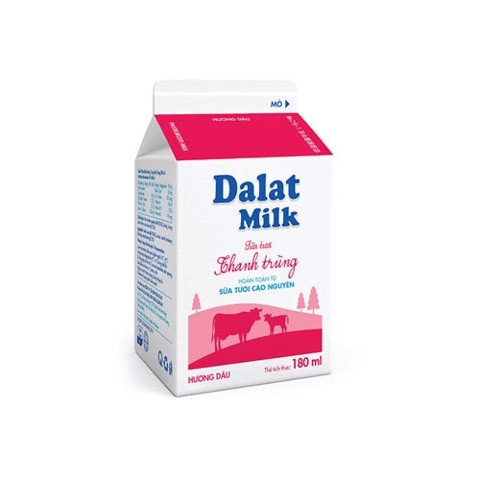 Sữa tươi thanh trùng DL milk dâu hộp 180ml