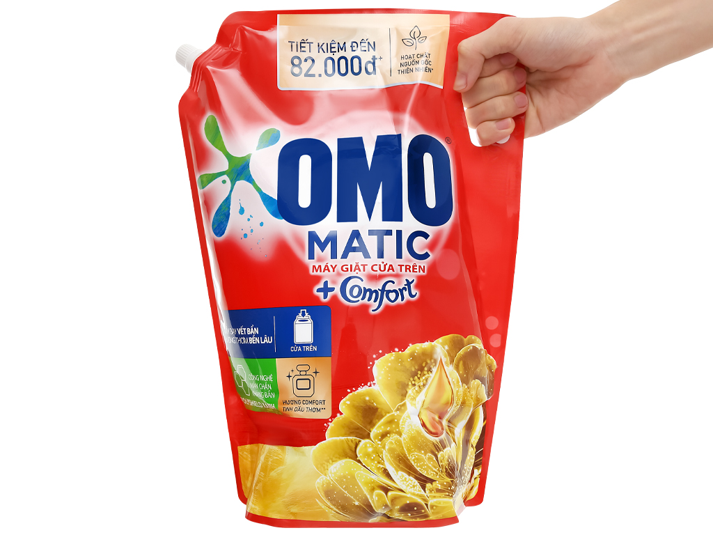 Nước giặt Omo Matic bền đẹp cửa trước 2,3kg (4T/T)