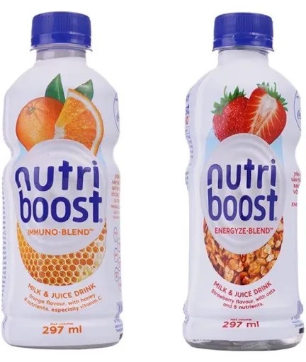Sữa trái cây Nutriboost cam chai 297ml (24C/T)