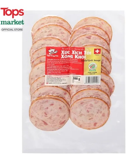 Xúc xích tỏi xông khói gói 200g - Trường Vinh