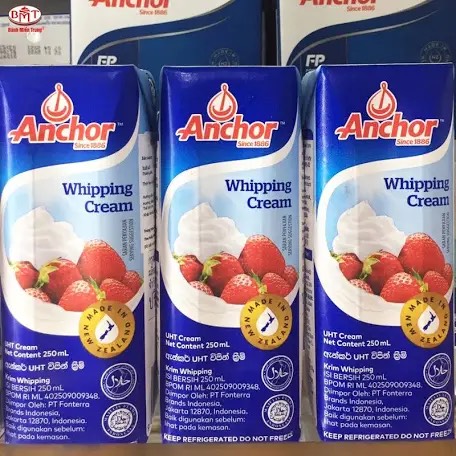 Kem sữa Whipping Cream Anchor hộp 250ml (24H/T)