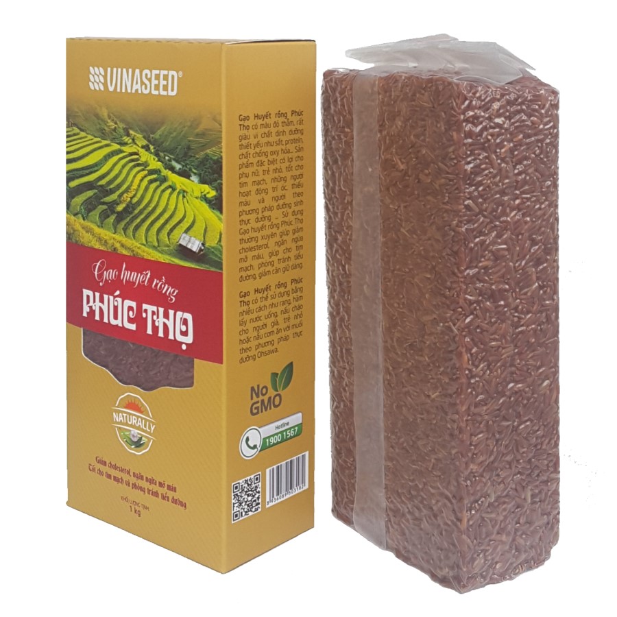 Gạo huyết rồng Phúc thọ túi 1kg