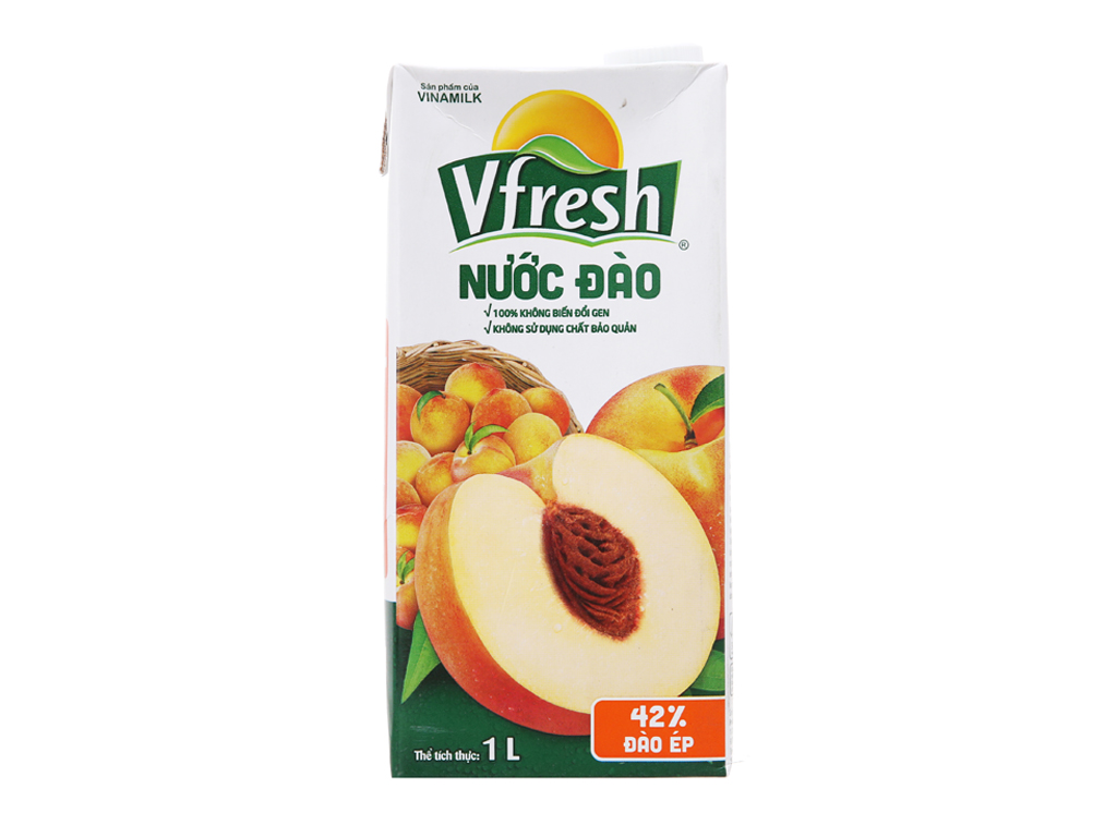 Nước đào Vfresh hộp VNM 1L