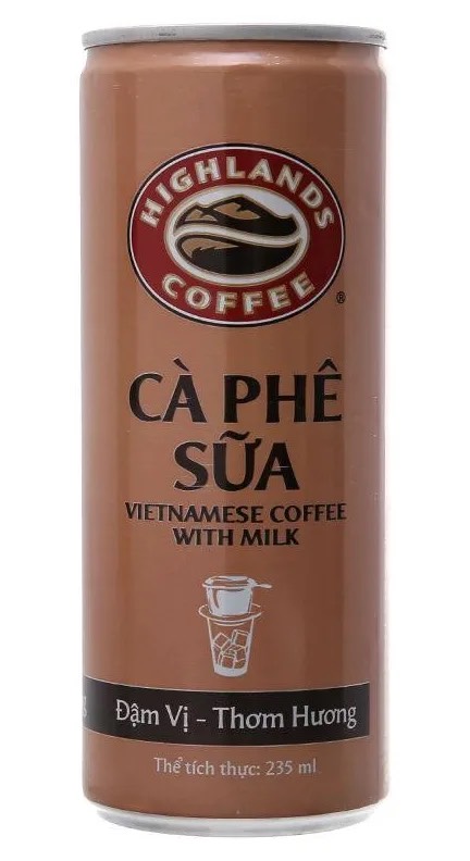 Cafe sữa Highlands lon 235ml (24L/T)