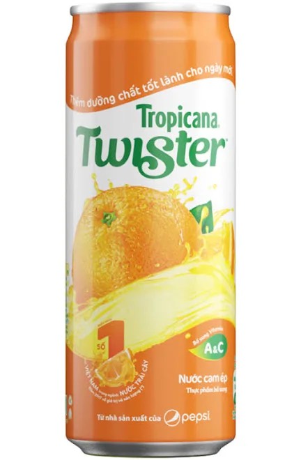 Nước Twister cam ép lon 320ml