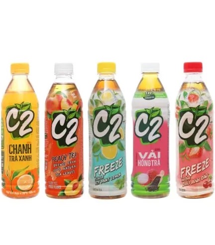 Trà C2 hương Táo chai 355ml (24C/T)