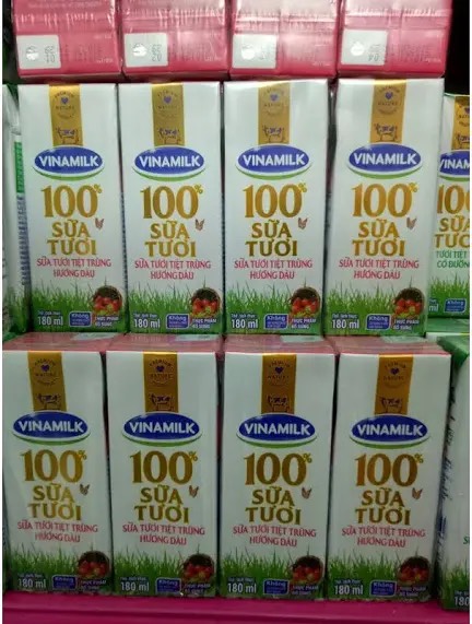 STTT hương Dâu Vinamilk 180ml lốc 4 (12L/T)