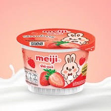 Sữa chua với dâu tây Meiji 90g lốc 4 hộp
