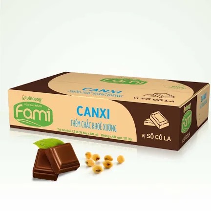 Sữa đậu nành Fami vị sô cô la hộp 200ml (36H/T)