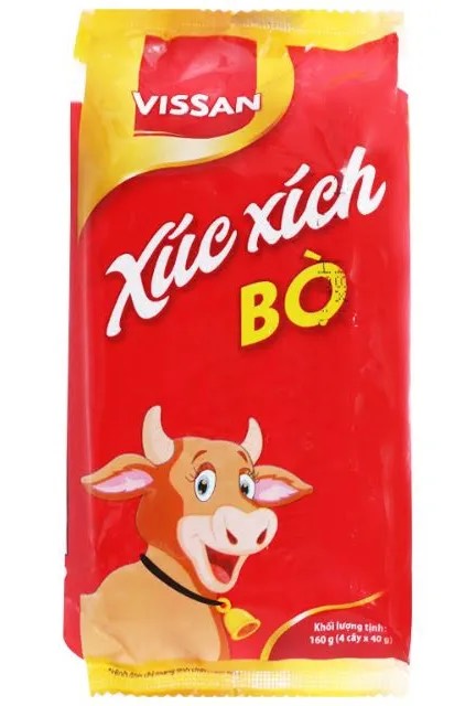 Xúc xich bò vissan gói 160g (25G/T)