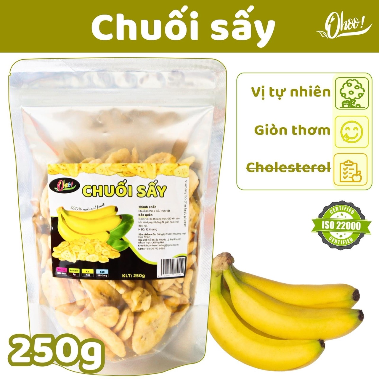 Chuối sấy giòn Tùng Nam 250g